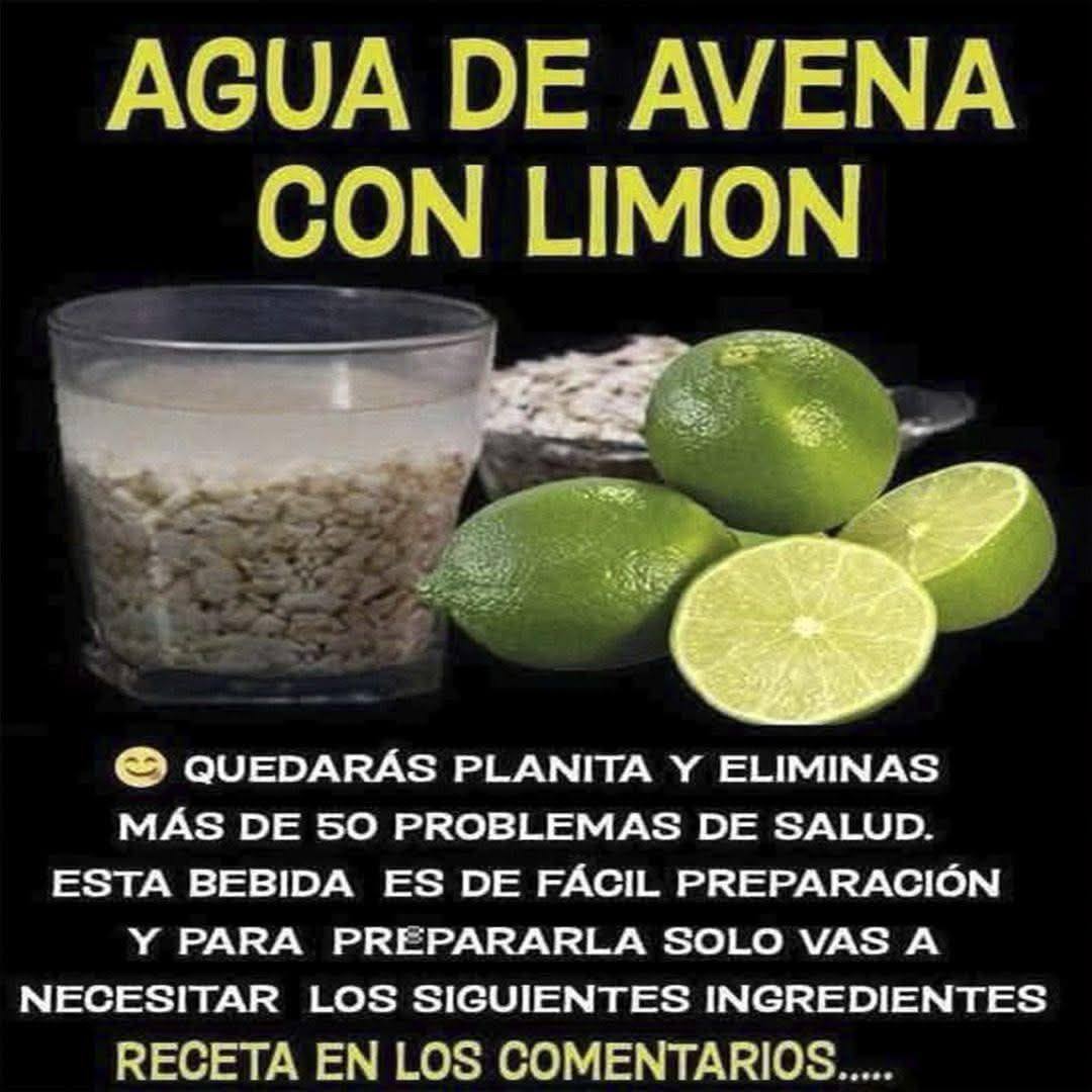 Agua de avena con limón