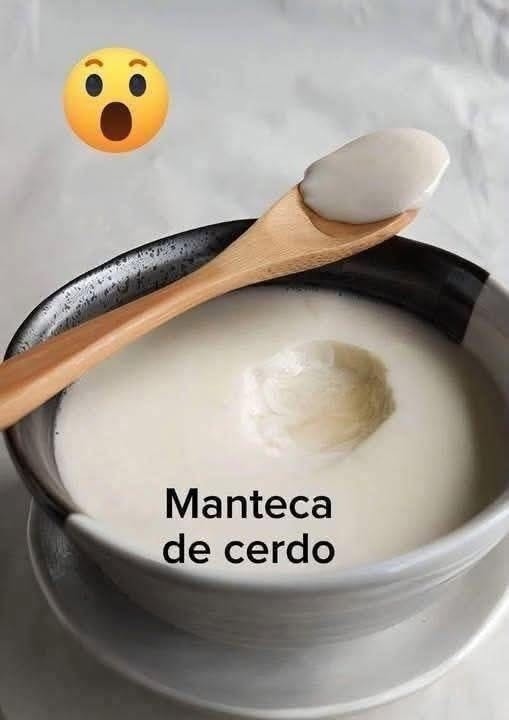 Manteca de cerdo en un cuenco