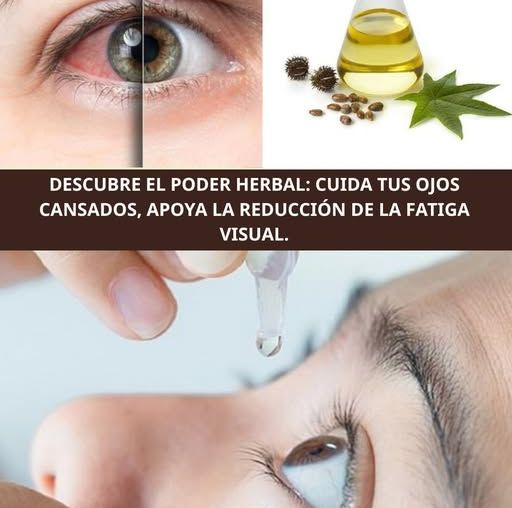 Aceite de ricino y hojas para el cuidado ocular